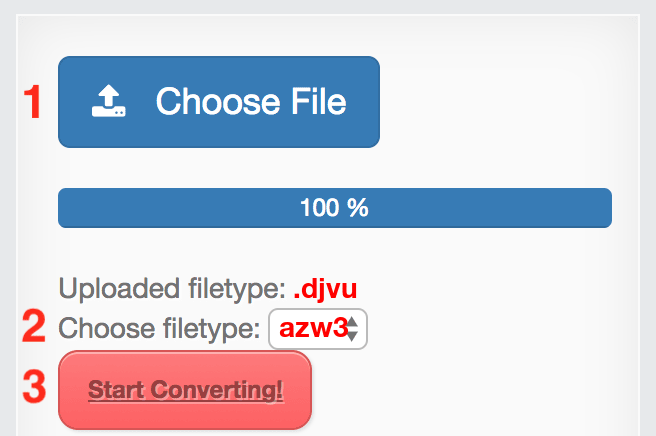 How to convert DJVU files online to AZW3